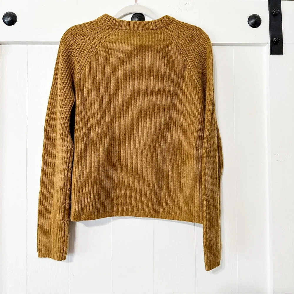 Jenni Kayne Cashmere Fisherman Sweater Bronze Gold Size Large - Picture 6 of 8